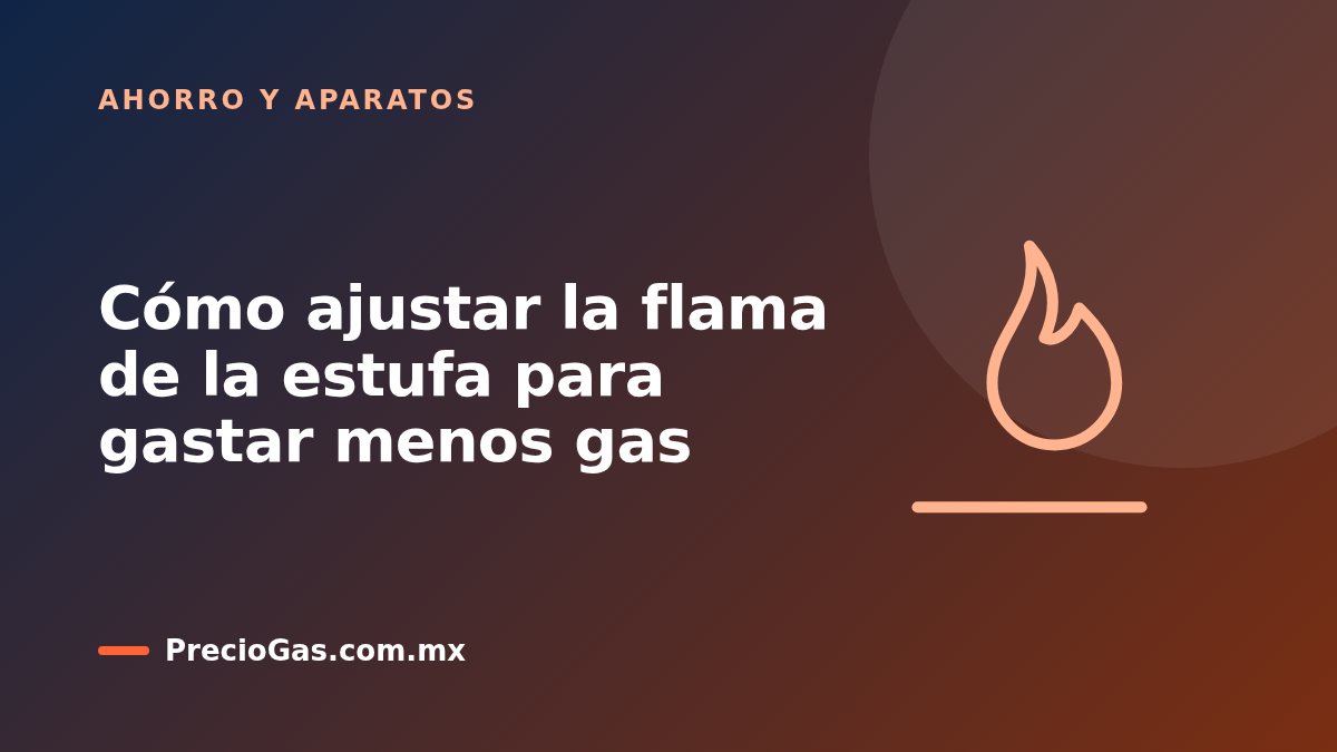 Cómo ajustar la flama de la estufa para gastar menos gas