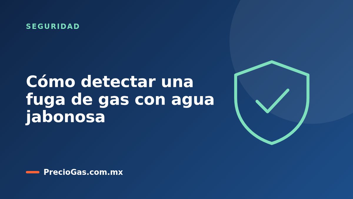 Cómo detectar una fuga de gas con agua jabonosa