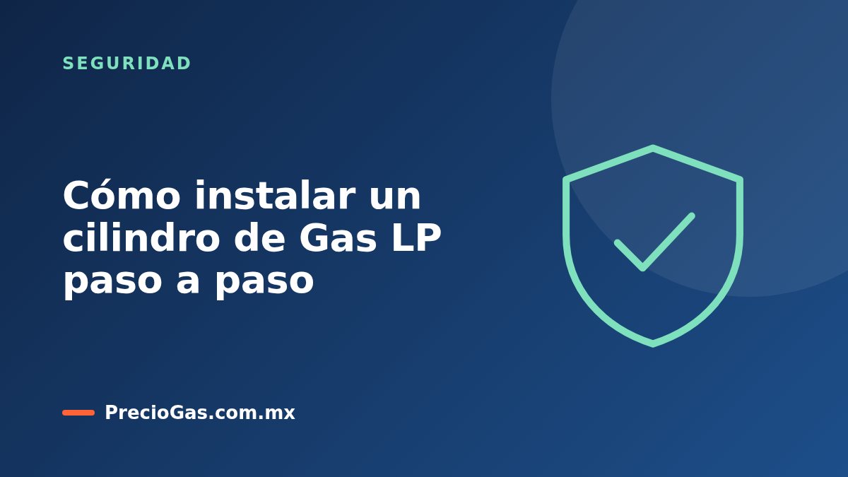 Cómo instalar un cilindro de Gas LP paso a paso