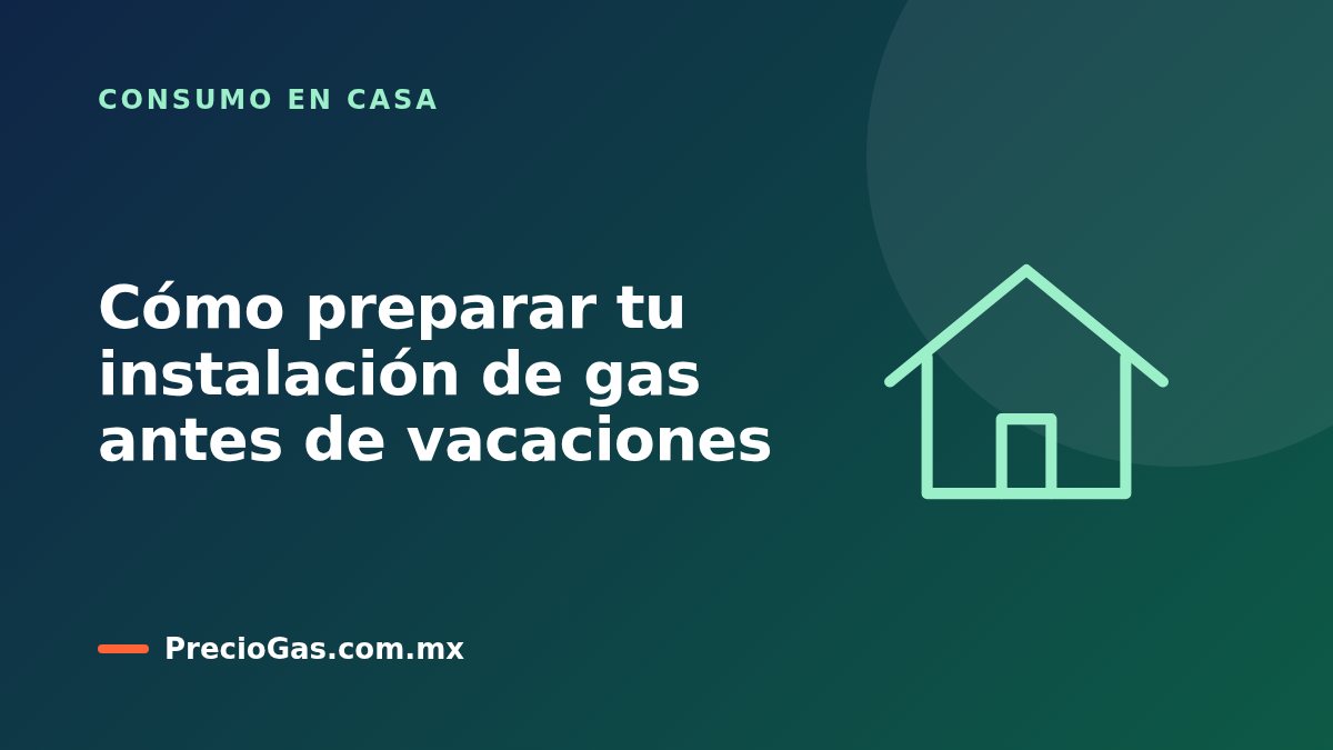 Cómo preparar tu instalación de gas antes de vacaciones