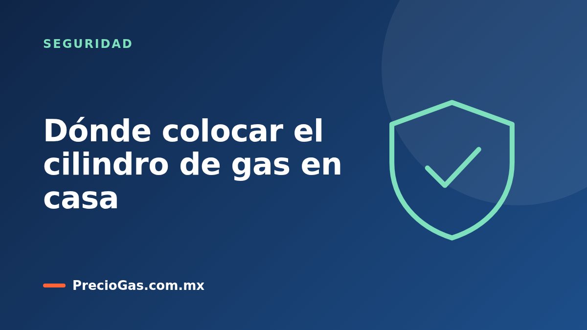 Dónde colocar el cilindro de gas en casa