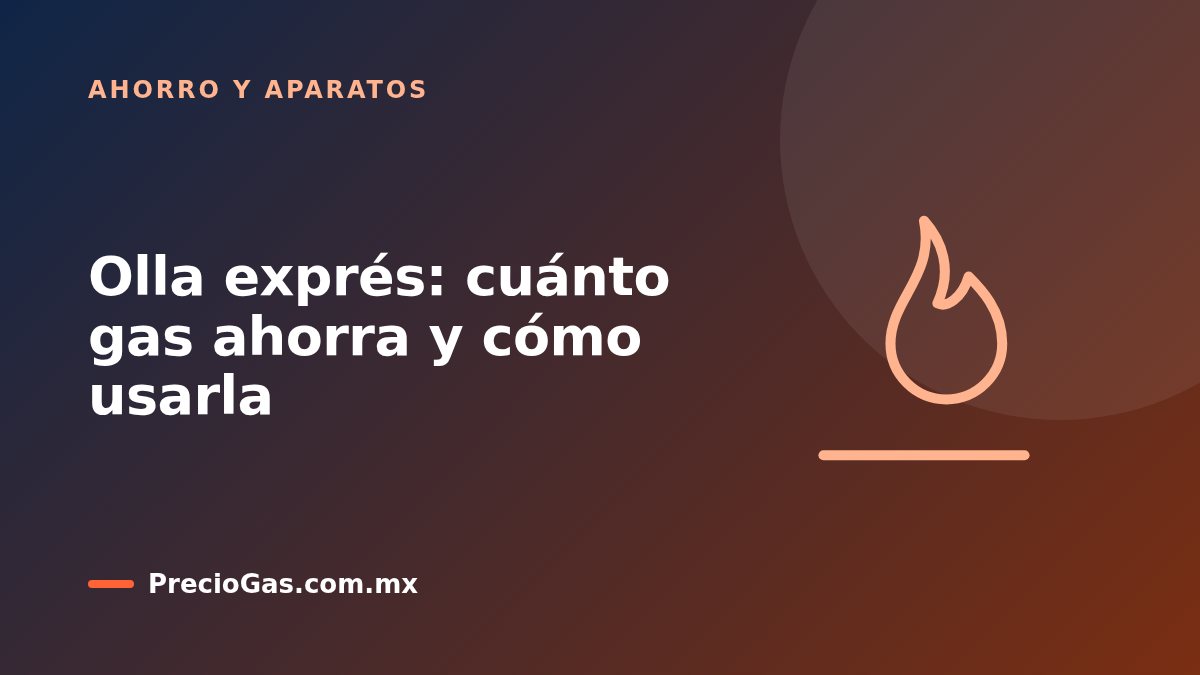Olla exprés: cuánto gas ahorra y cómo usarla