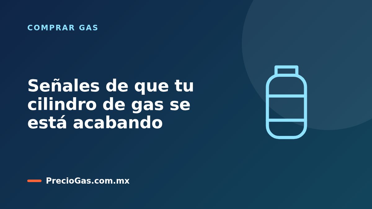 Señales de que tu cilindro de gas se está acabando