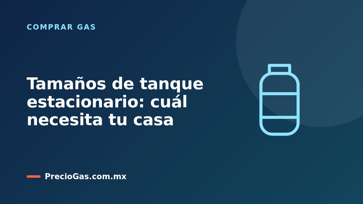 Tamaños de tanque estacionario: cuál necesita tu casa